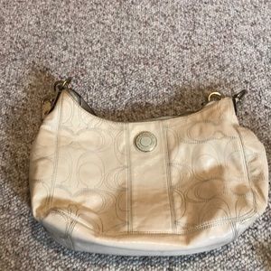 Coach cream leather crossbody